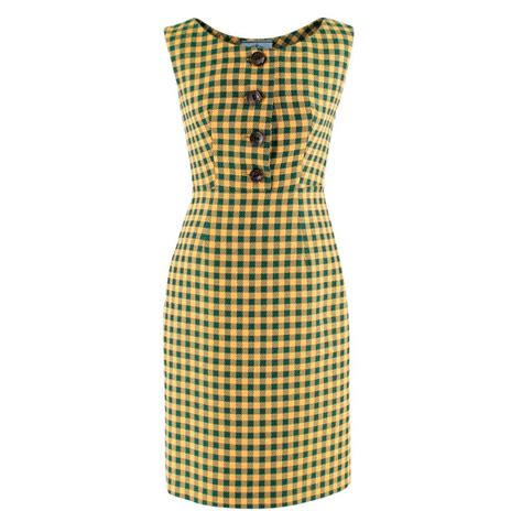 prada check dress|prada dresses online store.